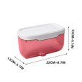 thumbnail image 4 of Tuvgenk Rectangular Plastic Facial Tissue Covers Red Tissue Box Gift Universal Stylish Tissue Box for Family, 4 of 5