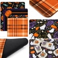 thumbnail image 5 of Mahjong Mat 31.5"x 31.5", Orange Plaid Fall Mahjong Mat, Halloween Mahjong Mat, Waterproof Noise‑Reducing Pad, Delicate Mahjong Gifts for Seasonal Family Leisure Nights, 5 of 8
