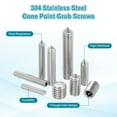 thumbnail image 4 of 60 Pcs M6x16mm Set Screws, 304 Stainless Steel Cone Point Hex Socket Grub Screw, 4 of 6