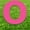 Pink, variant on Green Letter O 20 inches tall