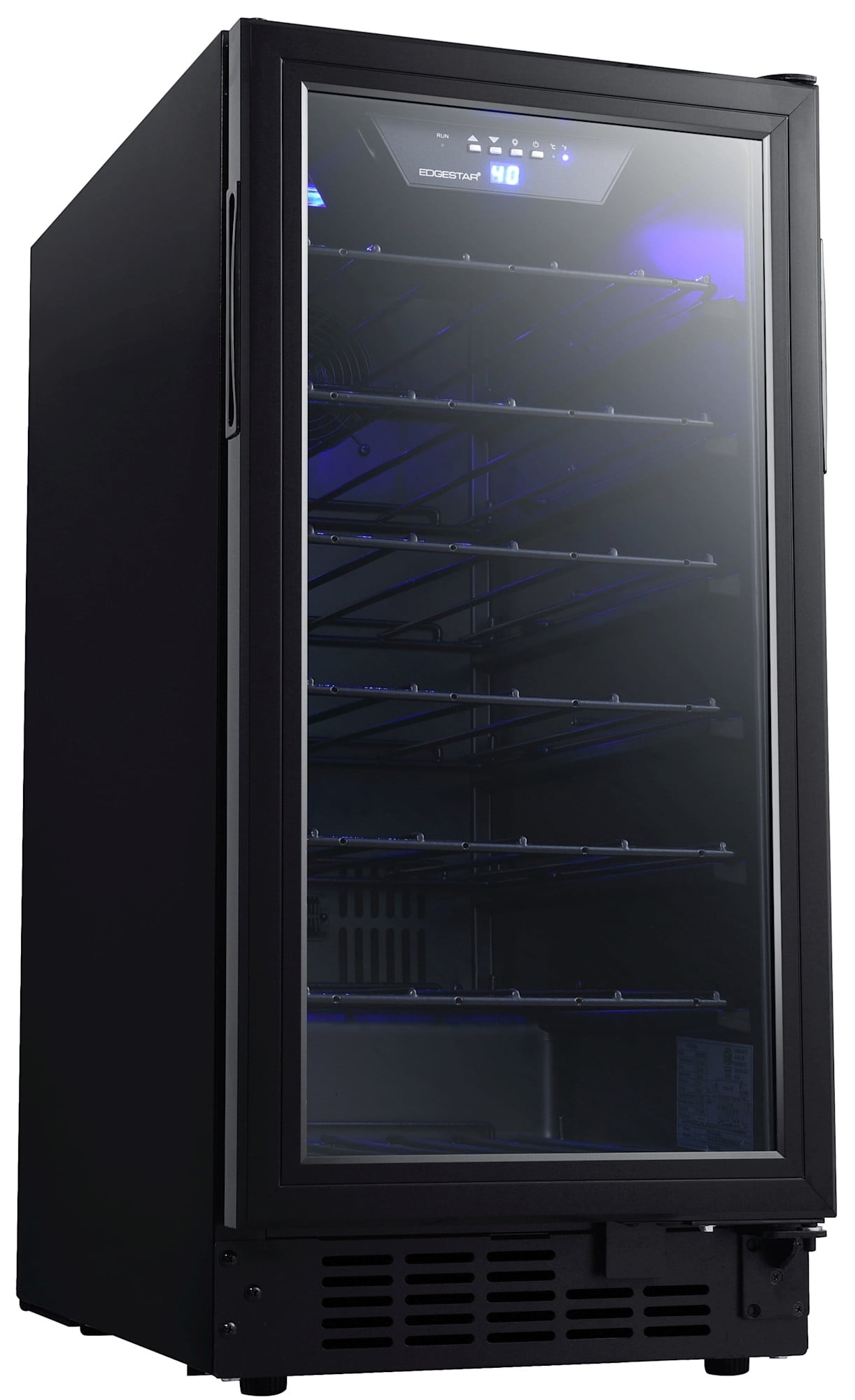 Edgestar Bwr301bl 15" Wide 25 Bottle Built-In Single Zone Wine Cooler - Black