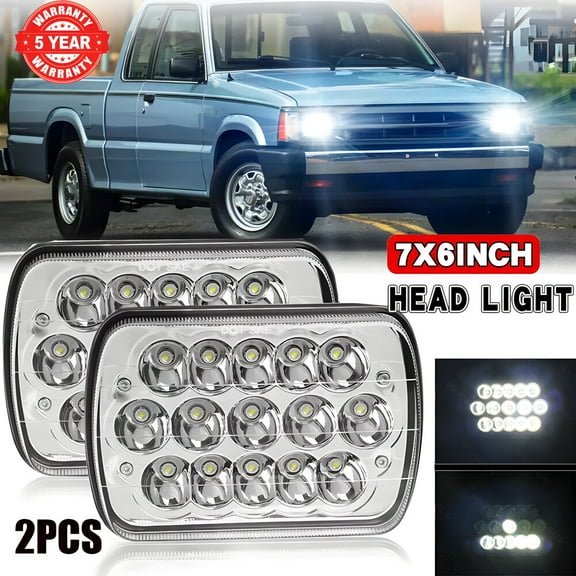 200W 7x6" 5x7 LED Headlight For Mazda Pickup B2000 B2200 B2600 1986-93