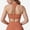Brown, variant on Women's High Neck Sports Bra with Minimalist T-Back Strap Design and Smooth Stretch Compression Fit - Small, Brown