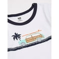thumbnail image 4 of Hudson Baby Infant Boy Cotton Bodysuit, Shorts and Shoe 3pc Set, Surf Car, 0-3 Months, 4 of 5