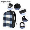 thumbnail image 5 of Single Side Full Backpack 16.1×11.8×4.5in Large Capacity Breathable Shoulder Belt Leisure Simple And Strong Bearing Capacity Slateblue Buffalo Plaid Check Tartan Scotland_2, 5 of 8