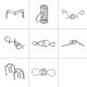thumbnail image 3 of 8 Unids/Set Hebilla de Inteligencia Ensamblaje y Desenredo Puzzles Alambre de Metal Prueba de Inteligencia Cerebro Rompecabezas Mente Puzzles Juego Juguetes educativos para ni?os Adultos Unbranded YX00001, 3 of 3