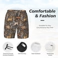 thumbnail image 3 of Rateoe Moose fox bear leaf tree Pattern Men’s Swim Shorts with Compression Liner – Double-Layered Quick-Dry Swimwear, Comfortable & Stretchy Beach Shorts-Medium, 3 of 6