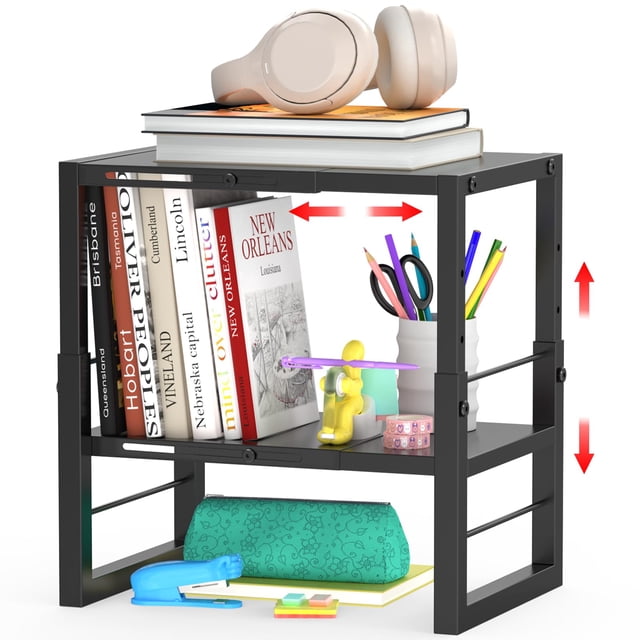 Locker Organizer Shelf School, Adjustable Width and Height, Stackable Metal Locker Storage Organization, Ideal Locker Fits Standard Size School, Offi