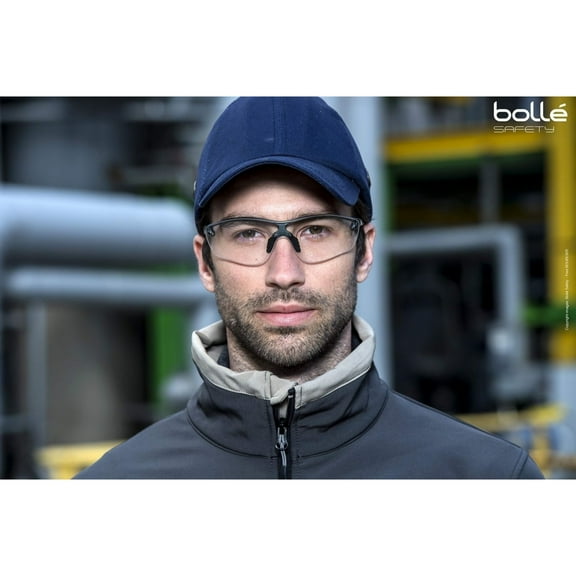 Boll� Safety 40237, Silium  Safety Glasses Platinum, Dark Gunmetal Frame, Clear Lenses