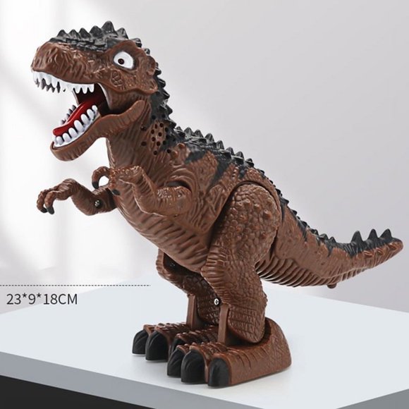 Electric Dinosaur Toys for Kids Sound and lighting T Rex Dinosaur Toys for Boys Walking Dinosaur(Tyrannosaurus Rex Brown)