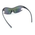 thumbnail image 5 of Lunettes de Soleil Sport Sans Monture à Miroir Coloré, Bouclier Enveloppant en Forme de Flamme Incurvée, Miroir Orange, 5 of 5