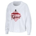 thumbnail image 2 of Women's WEAR by Erin Andrews White Atlanta Falcons Domestic Cropped Long Sleeve T-Shirt, 2 of 3