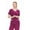 WINE, variant on HEAL+WEAR Women's V-Neck Scrub Top Multi-Pocket Clinical Workwear for Nurses 4-Way Stretch