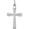 thumbnail image 1 of Sterling Silver Rhodium-Plated Cross Charm (23 X 15) Made In United States qc5384, 1 of 2
