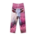 thumbnail image 2 of Vsdgher Flower Field Cow Print Mens Pajama Pants Sleep & Lounge Pants, PJ Bottoms With elastic waistb and Pockets, 2 of 5