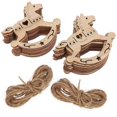 thumbnail image 1 of 20Pcs Christmas Tree Hanging Creative Wooden Pendant Natural Wood Slices for Christmas Party Decorations, 1 of 5