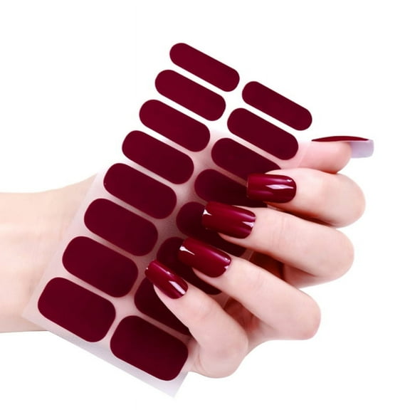 16 Strips Strips Nail Stickers Set for UV Lamp 3D Nails Polish Wraps Fashion Nail Art Stickers