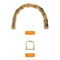 thumbnail image 3 of Purse Handles, 2Pcs 6.1" Plastic Bamboo Handbag Handle Replacement Accessories with Metal Buckle (Burnt Yellow), 3 of 5