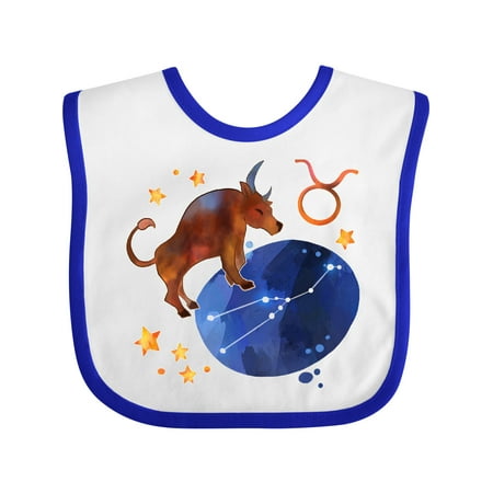

Inktastic Taurus Constellation Zodiac Sign Illustration Gift Baby Boy or Baby Girl Bib
