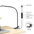 thumbnail image 4 of KOOTION 5W 48 LEDs Clamp Desk Lamp Eye Caring Reading Light 3-Color Temperatures 11 Brightness Adjustable Gooseneck Clip USB Port Night Light Home Office, 4 of 10