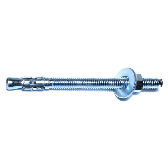 3/8" x 5" Zinc Plated Steel Concrete Wedge Stud Anchor Bolts WAS-087