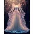 thumbnail image 1 of Pintura de diamante 5D DIY Taladro redondo completo Vestido de novia Kit Decoración para el hogar (NH3112), 1 of 9