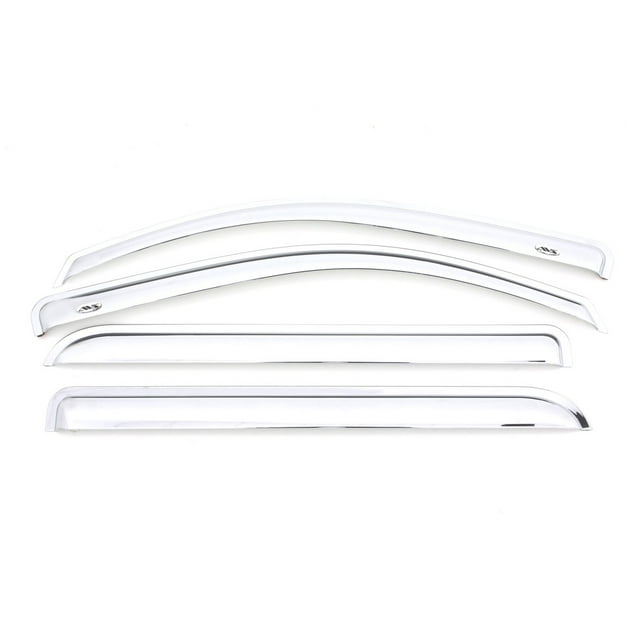 Auto Ventshade Rainguard 684536 Ventvisor; Design Aérodynamique; à Coller; Chrome; Acrylique; Ensemble de 4