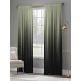 thumbnail image 4 of Black Green Ombre Sheer Curtains 2 Panels Set Abstract Modern Lines Gradient Sheer Window Curtains Light Filtering Rod Pocket Voile Drapes for Bedroom Living Room 52"X84", 4 of 8