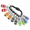 thumbnail image 1 of PENGXIANG 11Pcs 1/4inch Hex Shank Aluminum Alloy Screwdriver Bit Portable Extension Bar Keychain Screw Adapter with Lock Buckle Drill Screw Adapter for Screw Driver, 1 of 9