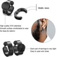 thumbnail image 3 of 10 pares de aretes magnéticos para hombres, acero inoxidable, magnéticos Pendientes, pendientes de aro colgantes con forma de cruz que no perforan, 3 of 5