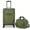Green, variant on U.S. Traveler Forza 2-Piece Expandable Softside Carry-On Luggage Set – Spinner Wheels, TSA-Approved, Tote Bag, Lightweight Travel Suitcase, Green