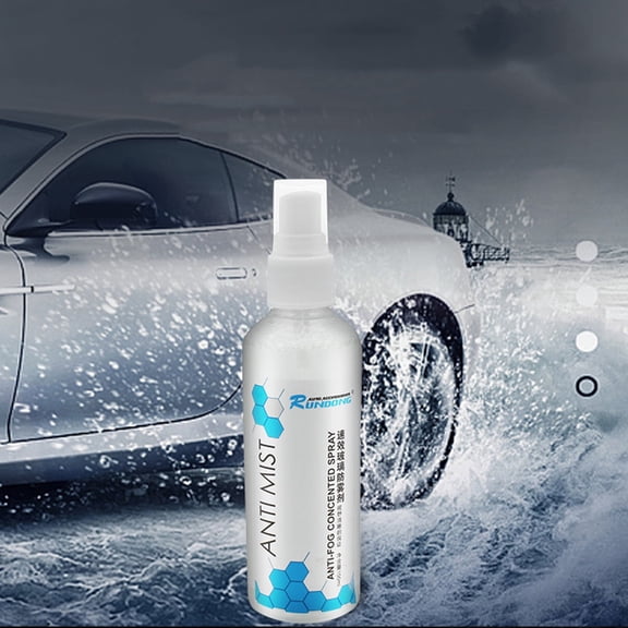 Car Anti Fog Spray for Windshield and Windows, Long Lasting Automotive Defogger and Rain for Rearview Mirrors, 100ml Glass Cleaner Coating
