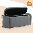 thumbnail image 4 of ALEAVIC Storage Ottoman 45.08 Inches Upholstered Fabric Bench for Living Room, Bedroom End of Bed Bench, 4 of 5