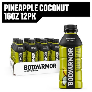 BODYARMOR Pineapple Coconut Electrolyte Sports Drink, 16 fl oz, 12 Pack Bottles
