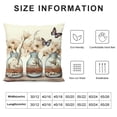 thumbnail image 5 of Creowell Flowers Butterflies Jars Pillow Cushion Covers Short Plush High-Quality 1PC for Sofa Couch Bedroom Car Home Decor 20x20in, 5 of 5