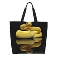 thumbnail image 1 of Balery Yellow White-Lipped Pit Viper Bolsa Tote Estilo Estético con Cremalleras, Bolsa de Hombro, Bolsa de Compras Grande y Plegable, 1 of 8