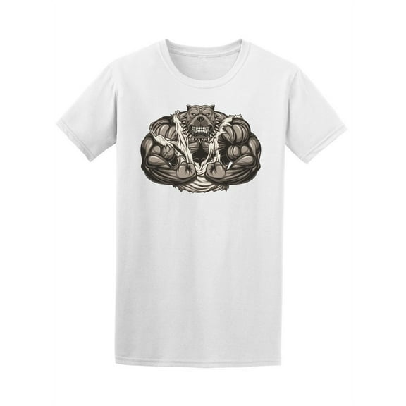 Tough Strong Pitbull Bodybuilder Tee Men's -Image by Shutterstock