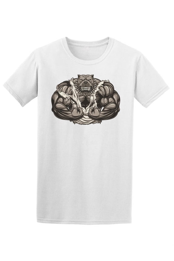 Tough Strong Pitbull Bodybuilder Tee Men's -Image by Shutterstock