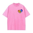thumbnail image 4 of EchfiProm Mens Pink Graphic Tees Short Sleeve Shirts Cotton Valentine Crewneck Graphic Heart Tops for Big and Tall Men 2XL, 4 of 5