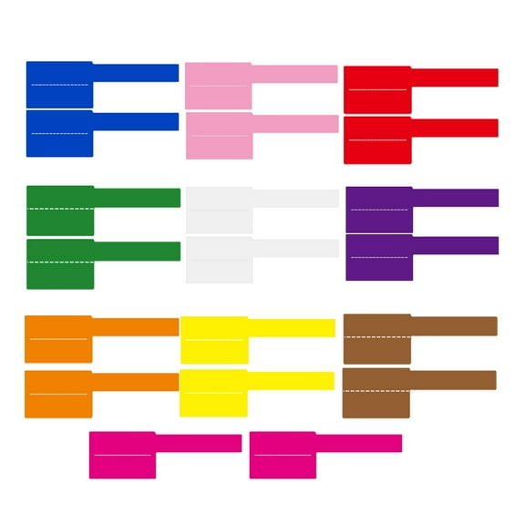 Masteelf 20 Sheets of Adhesive Cable Labels Computer Cable Labels Self-Adhesive Cord Tags Colored Cord Decals