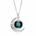 thumbnail image 1 of Collar de astrología para mujer | Colgante del zodiaco, regalo para esposa, novia o mamá | Colgante de aleación de cristal de 0,8 x 3,6 cm con cadena de 45 cm | Ideal para cumpleaños, Navidad, aniver, 1 of 1