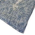 thumbnail image 5 of 50" X 60" Blue and White Woven Cotton Throw Blanket with Fringe, 5 of 5