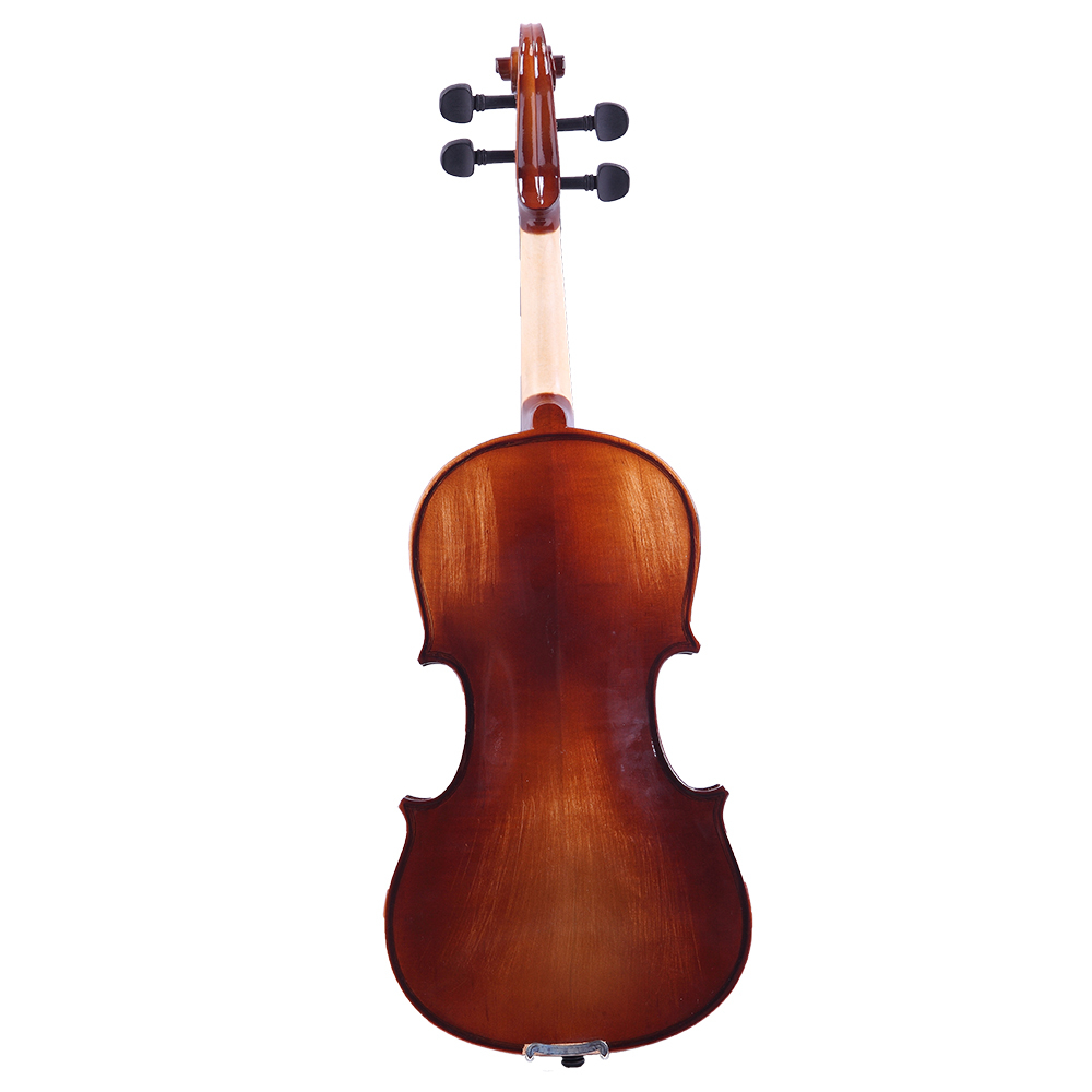 4/4 Full Size Violin Kit, Classic Wood Violin with Case Bow Violin Strings Rosin Shoulder Rest Electronic Tuner, Polished Brown