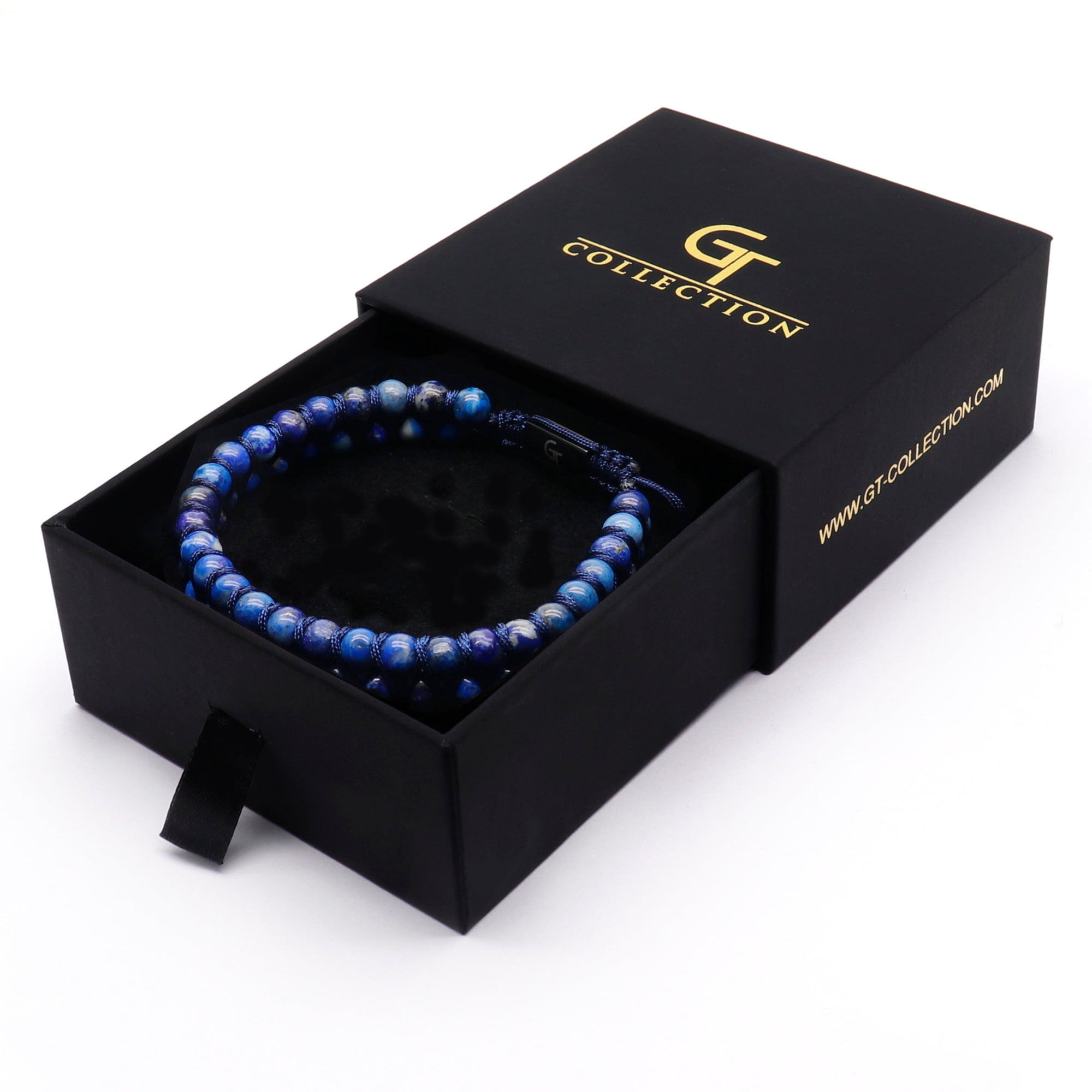 Men's LAPIS LAZULI Double Bead Bracelet | Gift for Men | One Size Fits All | 100% Natural | Gemstone Adjustable Bracelet