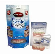 Instant Smile Comfort Fit Flex Teeth - Upper and Lower Matching Set, Natural Shade!