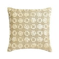 thumbnail image 1 of Cushion Covers For Couch, Decorative Beige 18"x18" (45x45 cm) Throw Pillow Covers, Linen Mother Of Pearls Throw Pillows For Sofa, Floral Pattern Contemporary Style - Margaret, 1 of 3