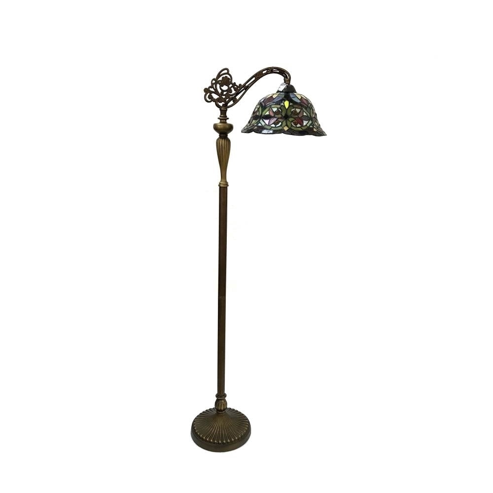 CHLOE Lighting BERTRAM Tiffany-style 1 Light Victorian Reading Floor Lamp 12" Shade