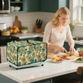 thumbnail image 4 of ZIATUBLES Toaster Oven Cover Dustproof Kitchen Appliance Storage Case Bakeware Oven Protector with Top Handle Countertop Decorative Accessories, 22.5" x 18.5" x 13", Boho Mandala Flower Green, 4 of 8