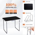 thumbnail image 4 of QueipA 2.3ft Portable Folding Camping Table, Outdoor Waterproof Picnic Table, Aluminum Lightweight Suitcase Foldable Table for Picnic BBQ Beach Dining, 4 of 16