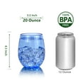 thumbnail image 2 of Set of 6 Acrylic Wine Glasses, 18-ounce Plastic Tumbler for Party Use,BPA Free,Dishwasher Safe (Blue), 2 of 5